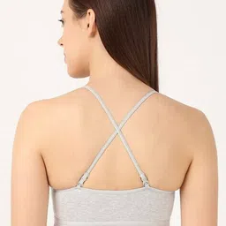 jockey 1351 Super Combed Cotton Elastane Multiway Styled Crop Top with Adjustable Straps image 3