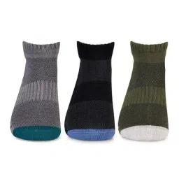 bonjour Men Pack of 3 Knitted Ankle-Length Socks image 3