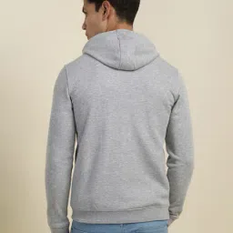 allen solly Men Regular Fit Textured Hooded Sweatshirt image 3