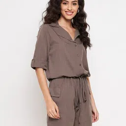 color cocktail Playsuit with Notched Lapel image 3