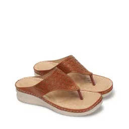 xe looks Women T-Strap Sandals with Faux Leather Upper image 3