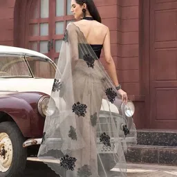 tikhi imli Women Traditional Saree With Blouse Piece image 3