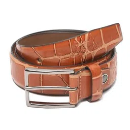 louis stitch Men Croc-Embossed Belt with Tang Buckle Closure image 3