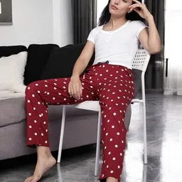 kryptic Women Polka-Dot Cotton Pyjamas image 3