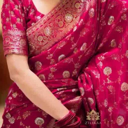 zikaraa Pure Banarasi Silk Zari Saree image 3