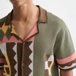 scotch & soda Knitted Jacquard Regular Fit Shirt image 4