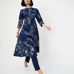 max Women Floral Print Straight Kurta Set image 4
