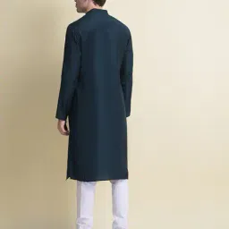 namaskar Woven Long Kurta with Side Slits image 4