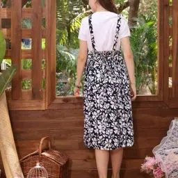 easy mom Women Floral Print Fit & Flare Dress image 4