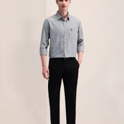 u.s. polo assn. Men Striped Regular Fit Shirt with Patch Pocket image 4