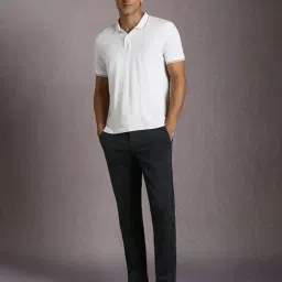 louis philippe Men Slim Fit Mid Rise Trouser image 4