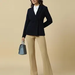 allen solly Women Patterned Double-Breasted Blazer image 4