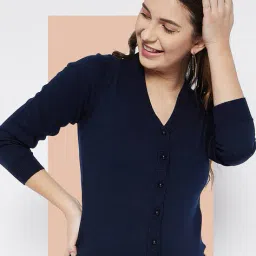 zigo Women V-Neck Button-Down Cardigan image 4