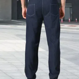 alpha tribe Men Straight Fit Track Pants with Drawstring Waistband image 4