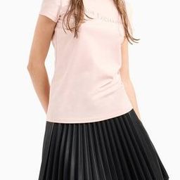 armani exchange Women Logo Wave Print Slim Fit Round-Neck T-Shirt-picture-9