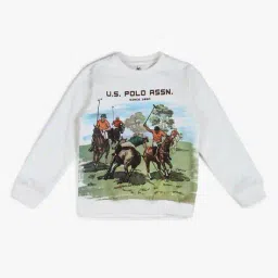 u.s. polo assn. Boys Brand Print Regular Fit Sweatshirt image 4
