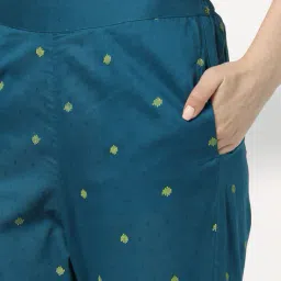 siyahi Women Floral Print Palazzos with Insert Pockets image 4