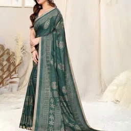 svaraa Women Printed Cotton Saree image 4