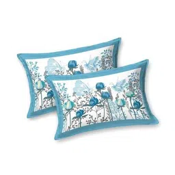 jaipur fabric 240 TC Floral Print Cotton King Size Bedsheet with 2 Pillow Covers image 4