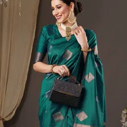 saree mall Zari Motif Saree with Tassels image 4