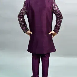 ahhaaaa Boy Embellished Sherwani Set image 4