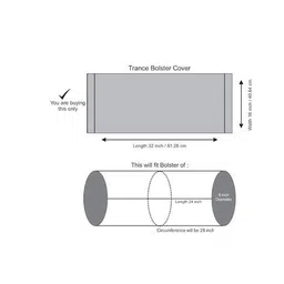 hargunz Set of 2 Floral Embroidered Bolster Pillow Covers 32" x 16" image 4