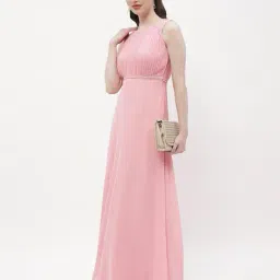 madame Women Patterned Round-Neck Gown image 4