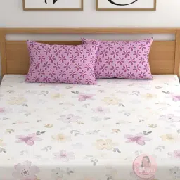 chhavi india Microfiber Bedsheet With 2 Pillow Cover image 4