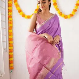 indie picks Woven Cotton Silk Kanjivaram Saree   image 4