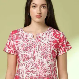 acai Women Printed Straight Kurta image 4
