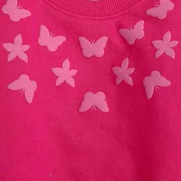 bumzee Girls Regular Fit Butterfly Print Sweatshirt image 4