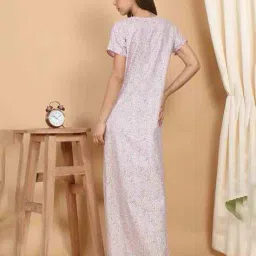 sweet dreams Women Printed Cotton Nighti image 4