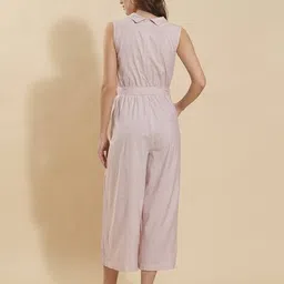 murcia Women Striped Jumpsuit with Tie-Up Belt image 4
