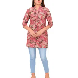 meher impex Women Floral Print Mandarin Collar Tunic image 4