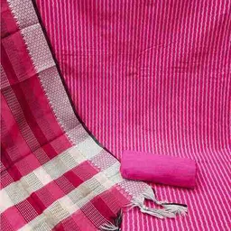 hariguru fashion Women Stripes Unstitched Dress Material image 4