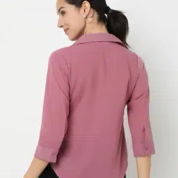 not so pink Women Spread-Collar Relaxed Fit Shirt image 4