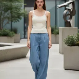 Shein Strappy Sleeve Lace Trim Crop Cami Top image 4