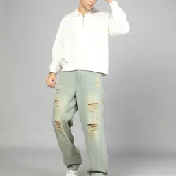 Shein Drop Shoulder Half Zip Closure Sweatshirt image 4