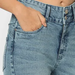 dnmx Women Heavily Washed Skinny Fit Jeans image 4