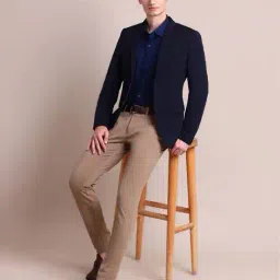 arrow Men Regular Fit Single-Breasted Blazer with Welt Pockets image 4