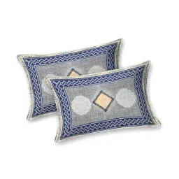 jaipur fabric 180 TC Geometric Print Double Bedsheets with Pillow Covers image 4