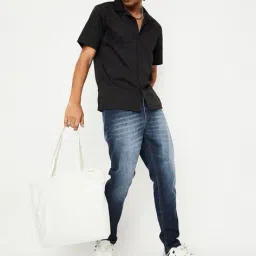 max Men Washed Carrot Fit Jeans image 4