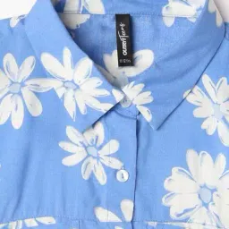 outryt by azorte Floral Print Tie-Front Regular Fit Top image 4