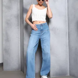 Shein Full Length Fixed Waist Baggy Jeans image 4
