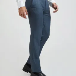 raymond Men Checks Slim Fit Trousers image 4