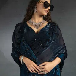 saree mall Women Embellished Saree with Sequin Accent image 4