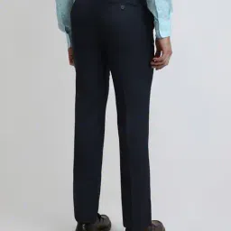 park avenue Men Flat-Front Slim Fit Trousers image 4