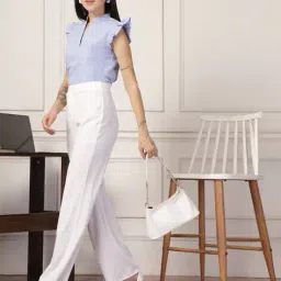 style quotient Women Striped Top with Sleeveless image 4