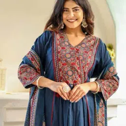stylum Women Embellished A-line Kurta Set image 4
