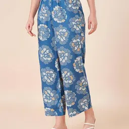 rangmanch by pantaloons Women Floral Print Mid-Rise Relaxed Fit Palazzo image 4